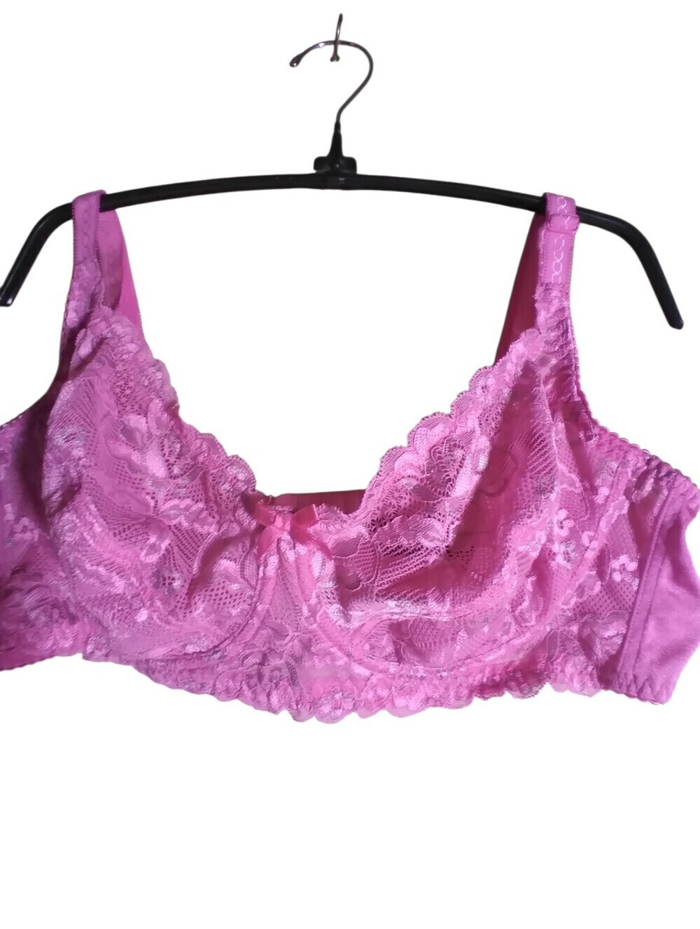 Fredericks Of Hollywood Pink Lace Non-Padded Full Coverage Bra Size 42D Lingerie